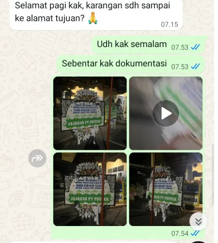 Pengiriman Papan Bunga Selamat Jatireja Compreng