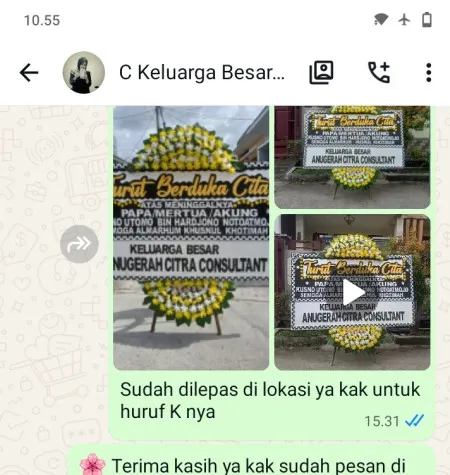 Pengiriman Papan Bunga Duka Jatireja Compreng